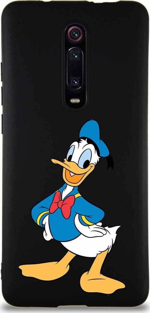 Xiaomi Redmi K20 Soft Premier Kapak Donald Duck-C Tasarımlı Silikon Kılıf - Siyah