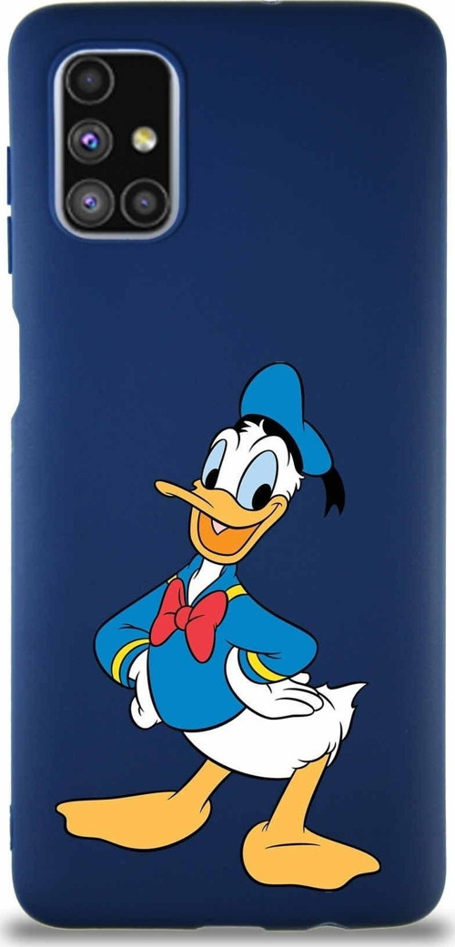 Samsung Galaxy M51 Soft Premier Kapak Donald Duck-C Tasarımlı Silikon Kılıf - Lacivert