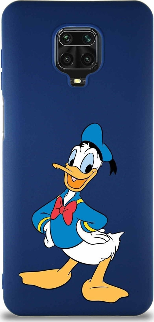 Xiaomi Redmi Note 9S Soft Premier Kapak Donald Duck-C Tasarımlı Silikon Kılıf - Lacivert