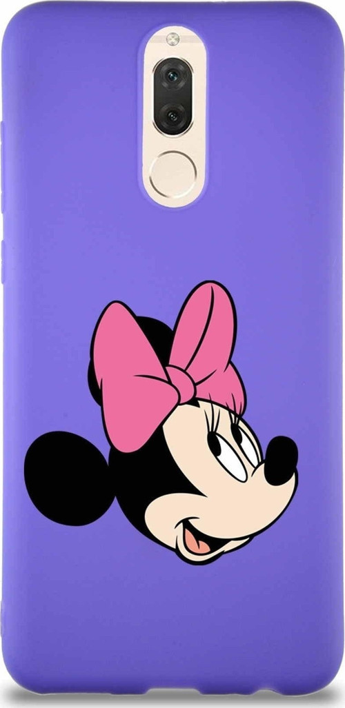 Huawei Mate 10 Lite Soft Premier Kapak Minnie Mouse-A Tasarımlı Silikon Kılıf - Mor