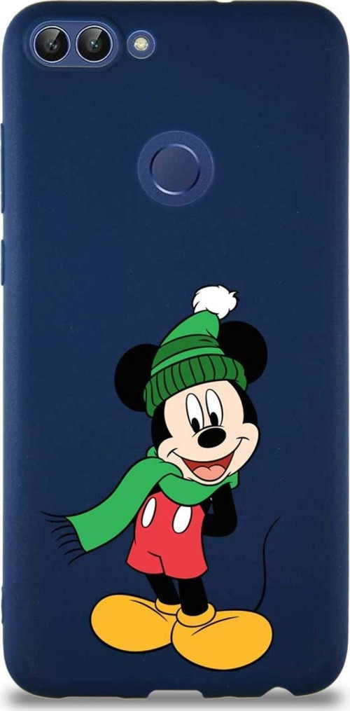 Huawei P Smart Soft Premier Kapak Mickey Mouse-G Tasarımlı Silikon Kılıf - Lacivert