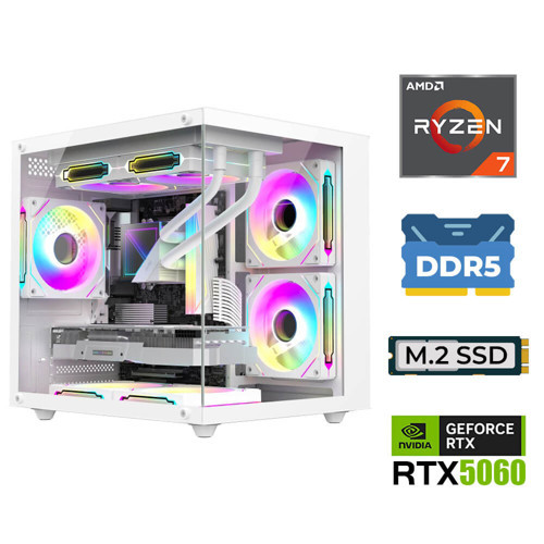 Elite X90 Ryzen 7 7800X3D 16GB DDR5 Ram 1TB M.2 NVMe SSD 8GB RTX5060 Sıvı Soğutmalı Masaüstü Oyuncu Bilgisayarı