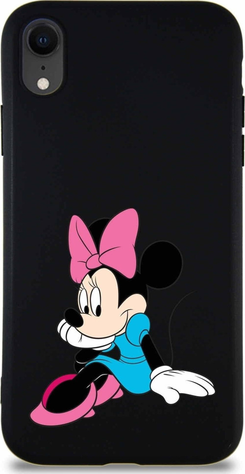 Iphone Xr Uyumlu Soft Premier Kapak Minnie Mouse-E Tasarımlı Silikon Kılıf - Siyah