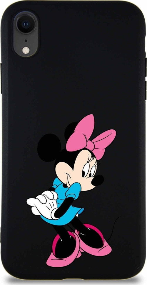 Iphone Xr Uyumlu Soft Premier Kapak Minnie Mouse-F Tasarımlı Silikon Kılıf - Siyah