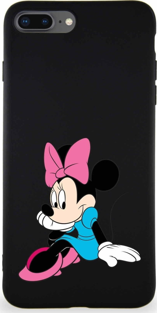 Iphone 7 Plus Uyumlu Soft Premier Kapak Minnie Mouse-E Tasarımlı Silikon Kılıf - Siyah
