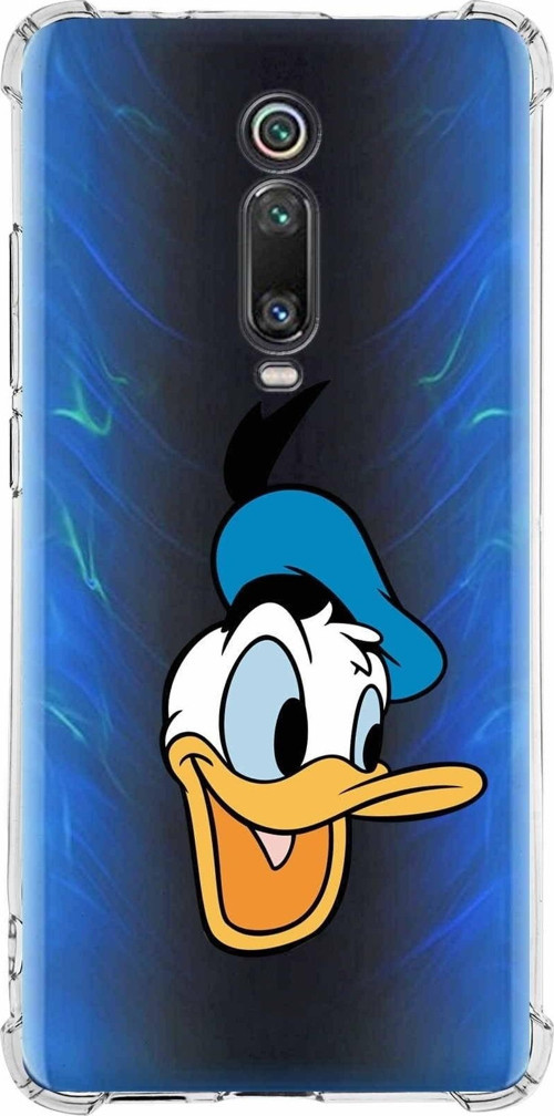 Xiaomi Redmi K20 Pro Köşe Korumalı Antişok Kapak Donald Duck Tasarımlı Şeffaf Kılıf
