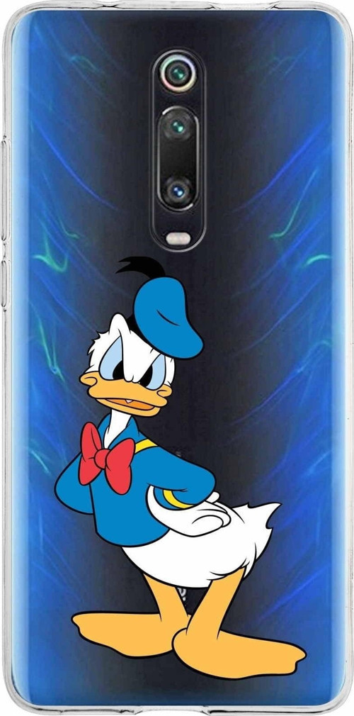 Xiaomi Redmi K20 Pro Uyumlu Kapak Donald Duck Tasarımlı Şeffaf Silikon Kılıf