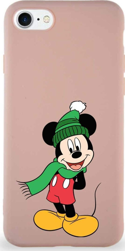 Iphone Se 2022 Soft Premier Kapak Mickey Mouse-G Tasarımlı Silikon Kılıf - Pudra Uyumlu