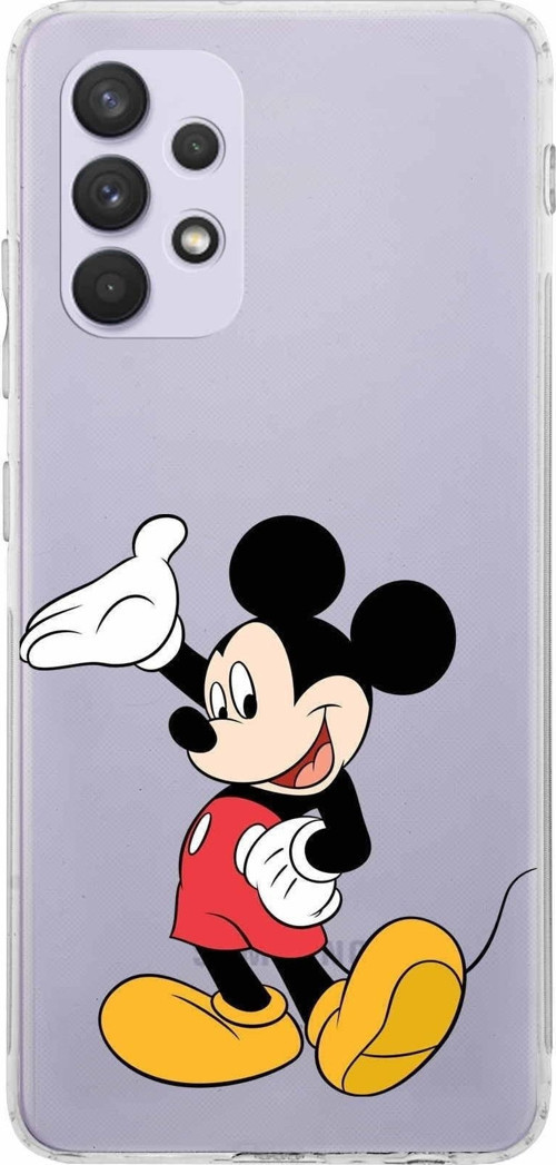 Samsung Galaxy A32 Kamera Korumalı Kapak Mickey Mouse Tasarımlı Şeffaf Kılıf