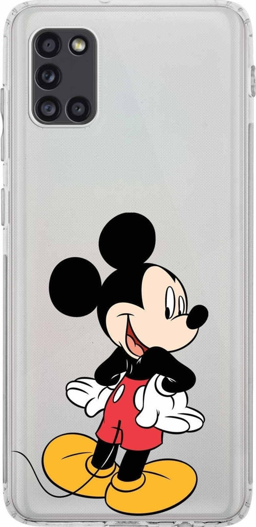 Samsung Galaxy A31 Kamera Korumalı Kapak Mickey Mouse Tasarımlı Şeffaf Kılıf