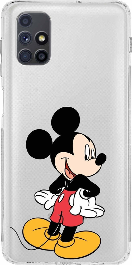 Samsung Galaxy M51 Kamera Korumalı Kapak Mickey Mouse Tasarımlı Şeffaf Kılıf