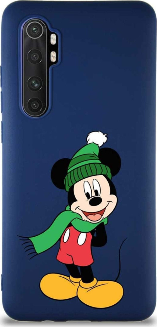 Xiaomi Mi Note 10 Lite Soft Premier Kapak Mickey Mouse-G Tasarımlı Silikon Kılıf - Lacivert