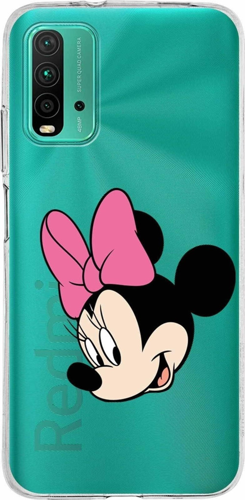 Xiaomi Poco M3 Uyumlu Kapak Minnie Mouse Tasarımlı Şeffaf Silikon Kılıf