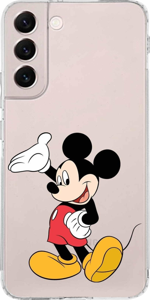 Samsung Galaxy S22 Plus Kamera Korumalı Kapak Mickey Mouse Tasarımlı Şeffaf Kılıf