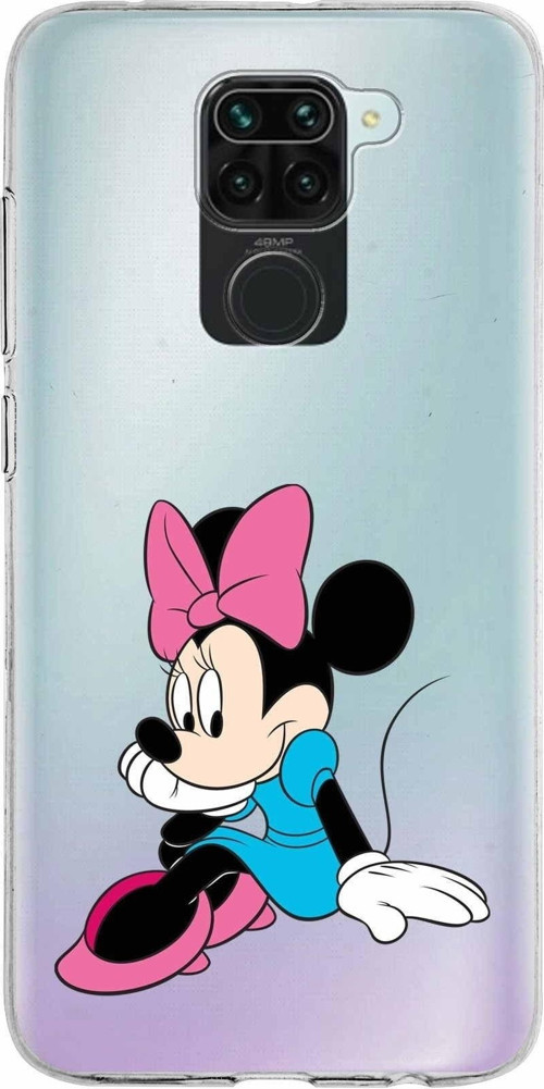 Xiaomi Redmi Note 9 Uyumlu Kapak Minnie Mouse Tasarımlı Şeffaf Silikon Kılıf