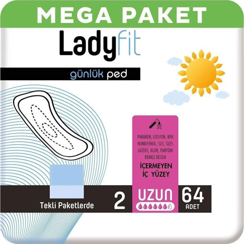 Ladyfit Günlük Ped Uzun 64 Ped