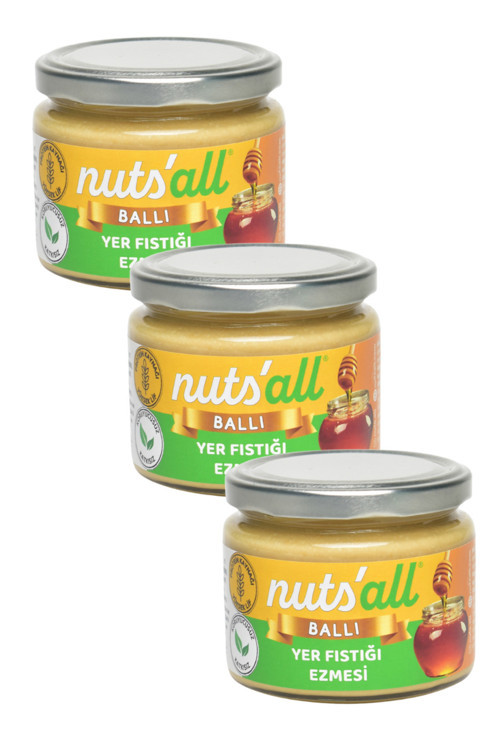 Ballı Fıstık Ezmesi 3'Lü Paket (280 G X 3) - Tatlı Kaşık Keyfi