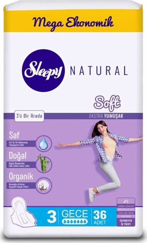 Natural Soft Ekstra Yumuşak Gece 36 Ped
