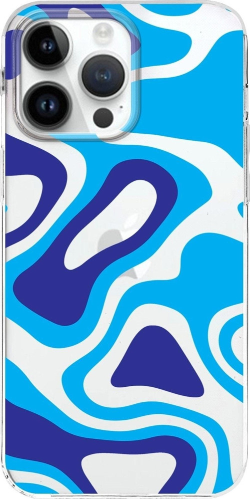 Iphone 14 Pro Uyumlu Kapak Renkli Desen Tasarımlı Lüx Şeffaf Silikon Kılıf