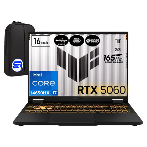 Tuf Gamıng F16 FX608JMR-RV067EP3 Intel I7-14650HX 64GB Ram 1tb SSD RTX5060 16" Fhd+ 165Hz WIN11 Pro + Elektropasaj