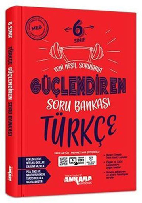 Ankara Yayınları 6. Sınıf Türkçe Güçlendiren Soru Bankası 2021-2022