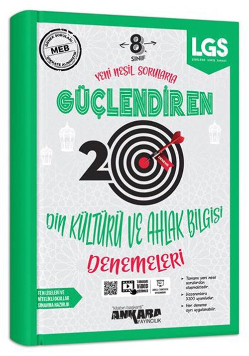 Ankara Yayınları 8. Sınıf Lgs Din Kültürü Güçlendiren 20 Li Deneme