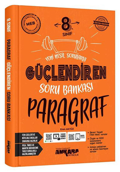 Ankara Yayınları 8. Sınıf Lgs Paragraf Güçlendiren Soru Bankası 2021-2022