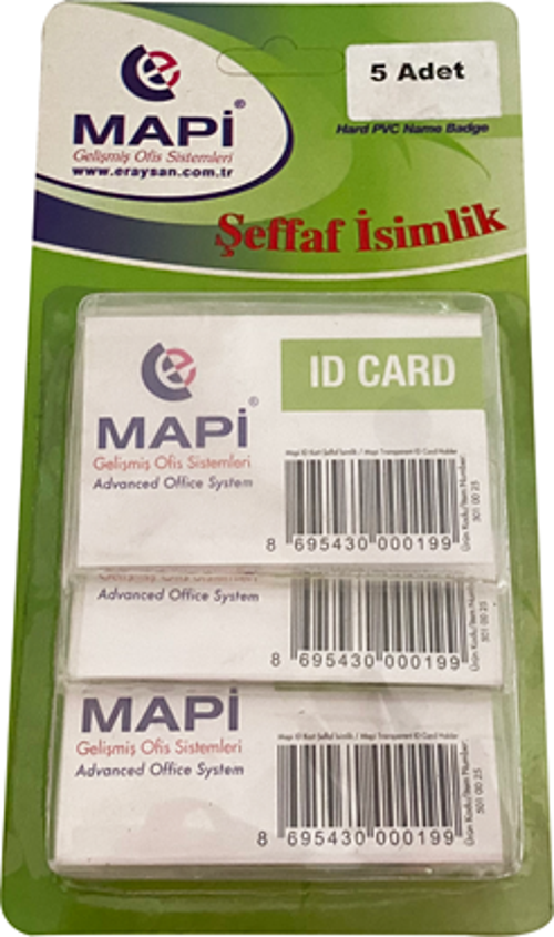 ŞEFFAF İSİMLİKLER BLİSTER 54X86 MM 5'Lİ PAKET