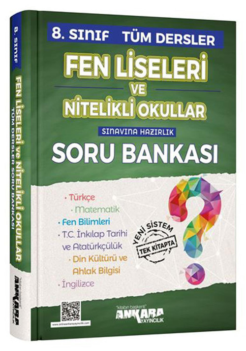 Ankara Yayınları 8. Sınıf Lgs Tüm Dersler Soru Bankası 2021-2022