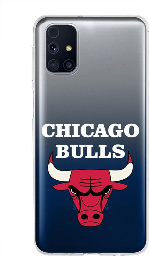 Galaxy M31Suyumlu Kapak Chicago Bulls Tasarımlı Şeffaf Silikon Kılıf