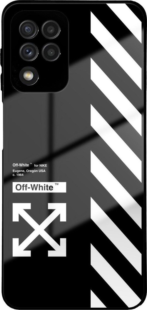 Galaxy M32 İle Uyumlu Silikon Arkası Cam Kapak White Tasarımlı Cam Kılıf