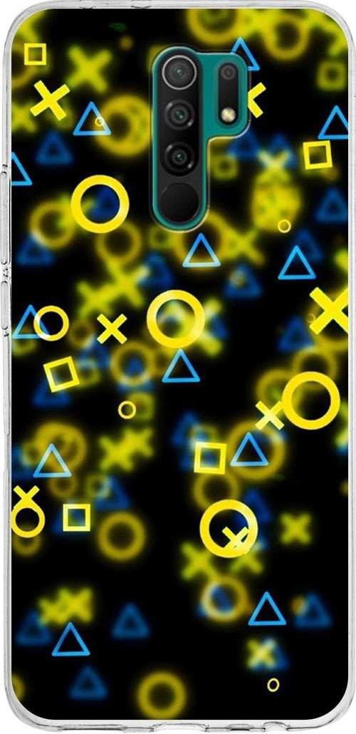 Xiaomi Redmi 9 Uyumlu Kapak Semboller Tasarımlı Şeffaf Silikon Kılıf