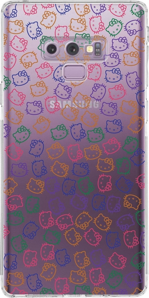 Samsung Galaxy Note 9 Kamera Korumalı Kapak Hello Kitty Tasarımlı Şeffaf Kılıf