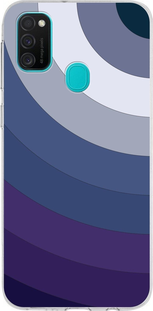 Samsung Galaxy M21 Kapak Renk Cümbüşü Tasarımlı Şeffaf Silikon Kılıf