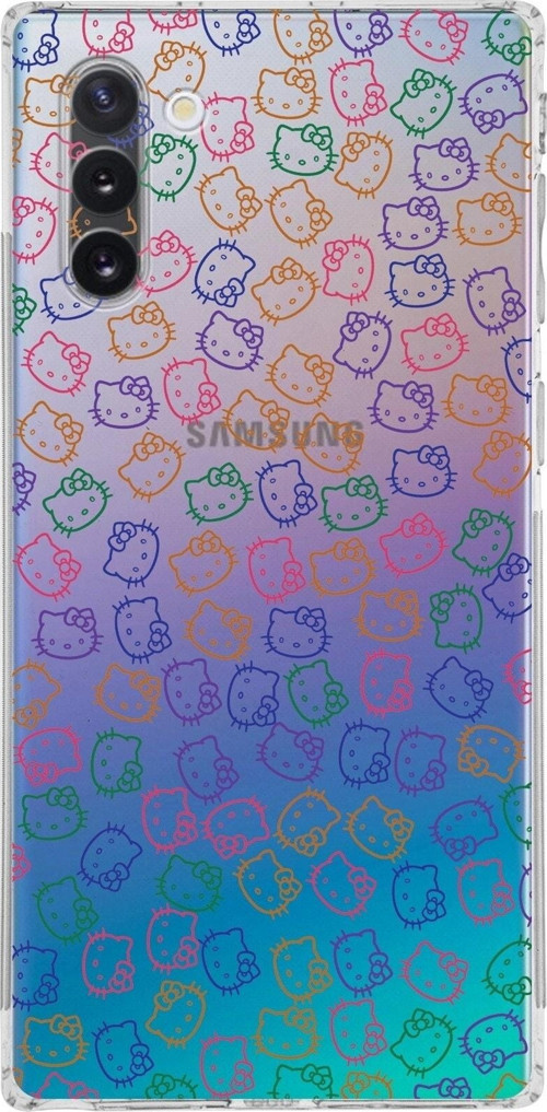Samsung Galaxy Note 10 Kamera Korumalı Kapak Hello Kitty Tasarımlı Şeffaf Kılıf
