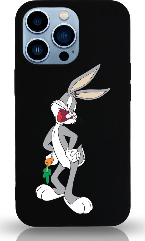 Iphone 13 Pro Max Uyumlu Lansman Kılıf Bugs Bunny Tasarımlı Altı Kapalı Içi Kadife Kaplı Kapak