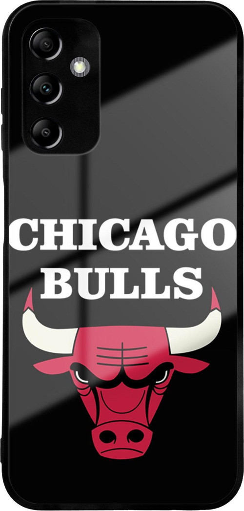 Samsung Galaxy A14 İle Uyumlu Silikon Arkası Cam Kapak Chicago Tasarımlı Cam Kılıf