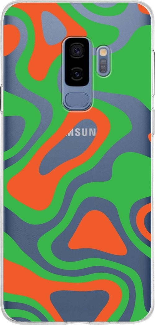 Samsung Galaxy S9 Plus Kapak Renkli Desen Tasarımlı Şeffaf Silikon Kılıf