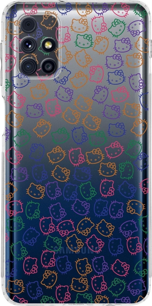 Samsung Galaxy M31S Kamera Korumalı Kapak Hello Kitty Tasarımlı Şeffaf Kılıf