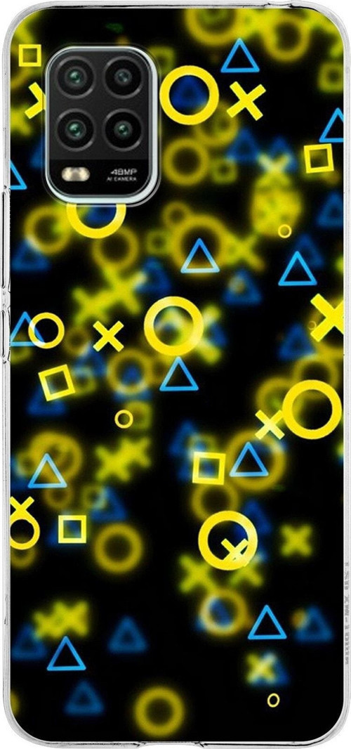 Xiaomi Mi 10 Lite Uyumlu Kapak Semboller Tasarımlı Şeffaf Silikon Kılıf