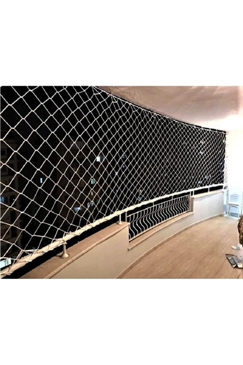2,50 X 18 Metre Çocuk Güvenlik Filesi Kalınlık 4 Mm Balkon Güvenlik Filesi Kedi Güvenlik Filesi File