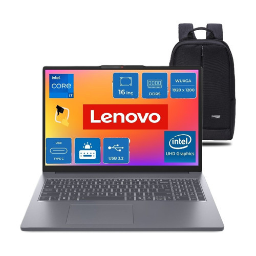 Ideapad Slim 3 16IRH10 Intel Core I7 13620H 40GB 512 SSD Freedos 16" Fhd Taşınabilir Bilgisayar Snertech Çanta Hediye