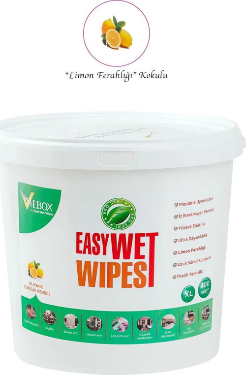 Easy Wet Wipes Kova Islak Mendil Limon Ferahlığı Eco 300 Yaprak