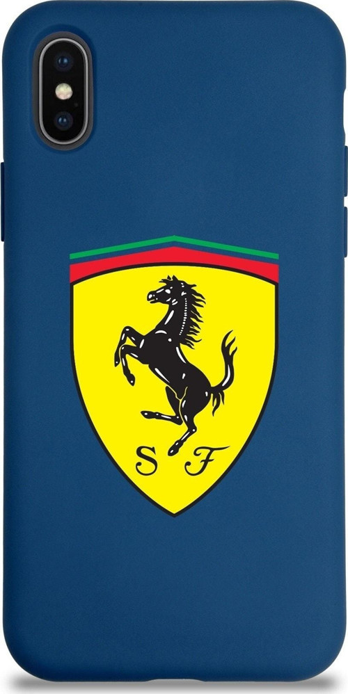 Iphone X Uyumlu Lansman Kılıf Ferrari Tasarımlı Altı Kapalı Içi Kadife Kaplı Kapak
