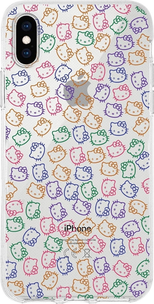 Iphone Xs Uyumlu Kapak Hello Kitty Tasarımlı Şeffaf Silikon Kılıf