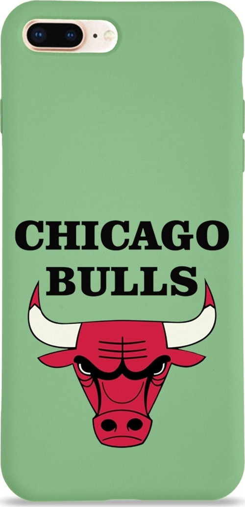 Iphone 8 Plus Uyumlu Lansman Kılıf Chicago Bulls Tasarımlı Altı Kapalı Içi Kadife Kaplı Kapak