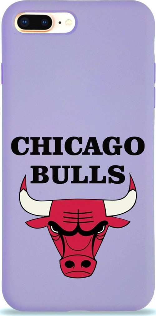 Iphone 8 Plus Uyumlu Lansman Kılıf Chicago Bulls Tasarımlı Altı Kapalı Içi Kadife Kaplı Kapak