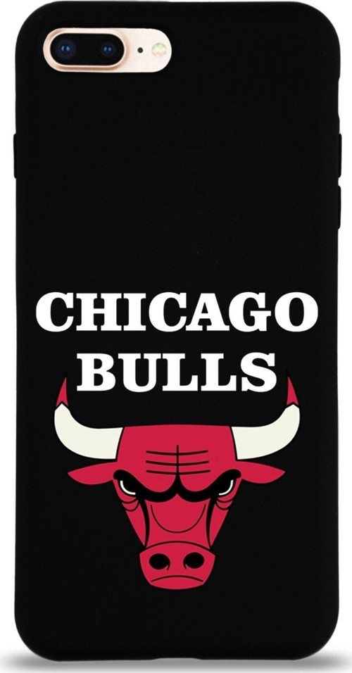 Iphone 8 Plus Uyumlu Lansman Kılıf Chicago Bulls Tasarımlı Altı Kapalı Içi Kadife Kaplı Kapak