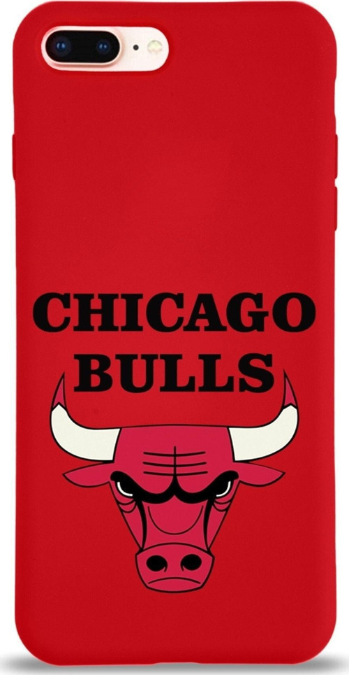 Iphone 8 Plus Uyumlu Lansman Kılıf Chicago Bulls Tasarımlı Altı Kapalı İçi Kadife Kaplı Kapak