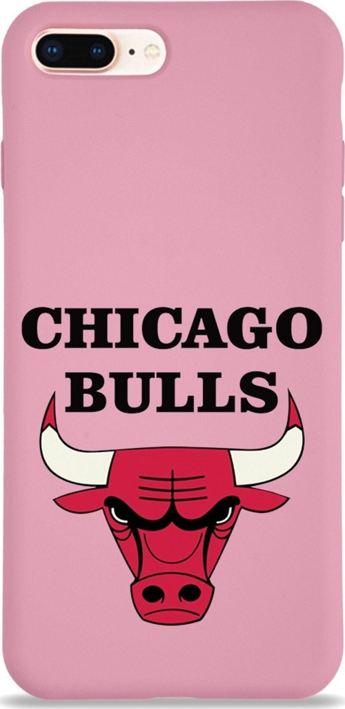 Iphone 8 Plus Uyumlu Lansman Kılıf Chicago Bulls Tasarımlı Altı Kapalı İçi Kadife Kaplı Kapak